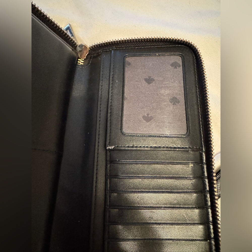 kate spade Black Leather Zip Wristlet Wallet - Picture 4 of 16